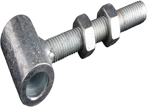 Waelbers draadstang 100mm, blauw verzinkt (gv) +oog+moeren - 1 stuk(s) - 474131.99