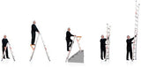 Waku professionele telescopische vouwladder 4x4 treden - 1413800101 - afbeelding 2