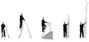 Waku professionele telescopische vouwladder 4x4 treden - 1413800101 - afbeelding 2