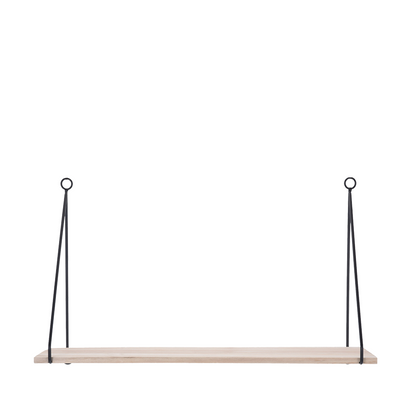 Wandrek hout en metaal 50x16x29cm