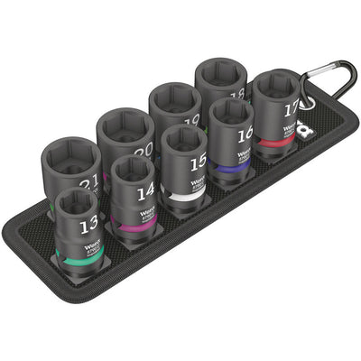 Wera belt c impaktor 1 doppenset, 1 2 dopsleutel (zwart, 9-delig, voor slagmoersleutels)