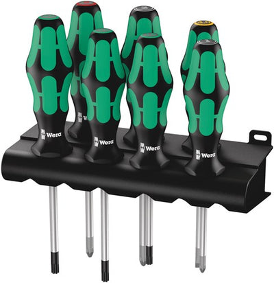 Wera 335 350 367 7 schroevendraaiserset kraftform plus lasertip + houder, 7 -delig - 1 stuk(s) - 05320540001