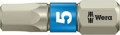 Wera 3840 1 ts bits zeskant, rvs, hex-plus, 6.0 x 25 mm - 1 stuk(s) - 05071076001