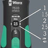 Wera 7510 kraftform safe-torque speed draaimomentschroevendraaier, 1-3 nm, 1 4 x 1,0 nm x 1,5 nm x 2,0 nm x 2,5 nm x 3,0 nm x 147.5 mm - 05075810001