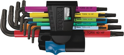 Wera inbussleutelset torx 967 9 tx multicolour hf 1 (9-delig, torx t8 tot t40)