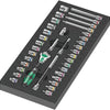 Wera 9720 schuimrubberen inzetstuk met 8000 a zyklop ratel 1 4 set 1, 37-delig - 05150110001