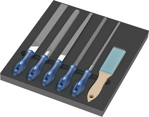 Wera 9783 schuimrubberen inzetstuk met pferd vijlen set 1, 6-delig - 05150183001