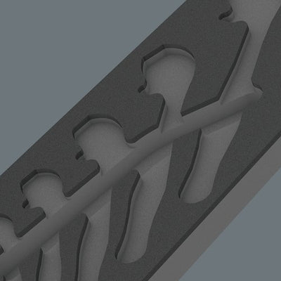 Wera 9832 schuimrubberen inzetstuk voor 6004 joker set 1, zonder gereedschap, 172 x 30 x 392 mm - 05137332001