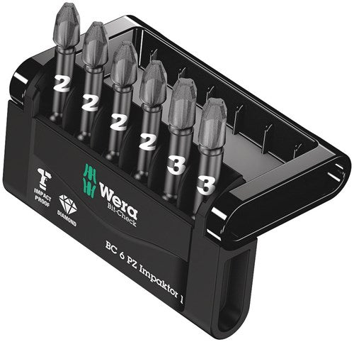 Wera bit-check 6 pz impaktor 1, 6 -delig - 1 stuk(s) - 05057692001