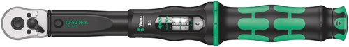Wera click-torque b 1 draaimomentsleutel met omschakelratel, 10-50 nm (zwart groen)