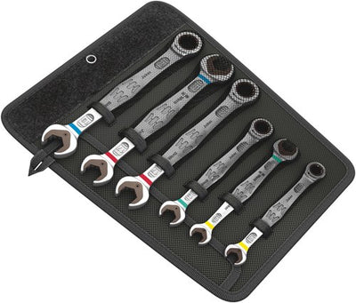 Wera combinatieset joker moersleutel (2x dubbele steeksleutel, 4x ring-steeksleutel met ratel)