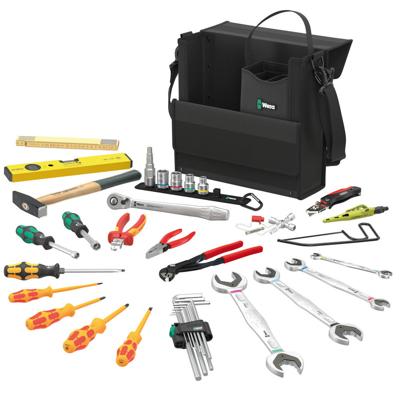 Wera 2go shk 1 gereedschapsset voor gebruik in de sanitair- en hvac sector (zwart, 36‑delig)