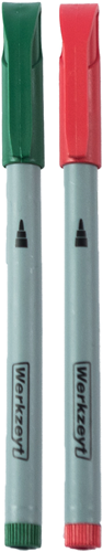 Werkzeyt permanente marker 1.6mm rood+groen - zyt24521