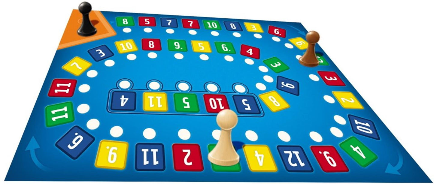 White goblin games - qwixx on board - dobbelspel - 2 tot 4 spelers - variant van qwixx - vanaf 8 jaar - qwixx met een speelbord