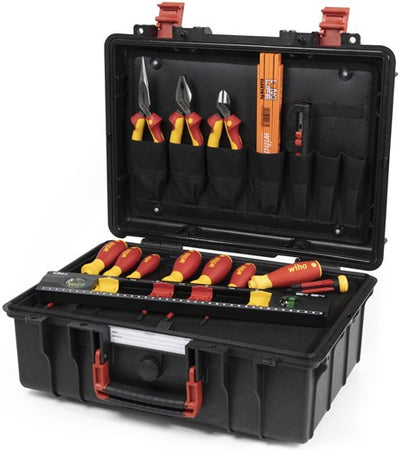 Wiha 9300-70403 gereedschapskoffer basic set l elektrisch | 18 delig - 45530