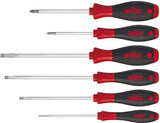 Wiha schroevendraaierset 302hk6so | 6-delig sleuf ph | meercomponentengrepen | ronde kling | 1 stuk - 07152 - 07152 - afbeelding 1