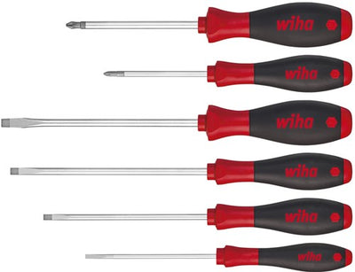 Wiha schroevendraaierset 302hk6so | 6-delig sleuf ph | meercomponentengrepen | ronde kling | 1 stuk - 07152 - 07152
