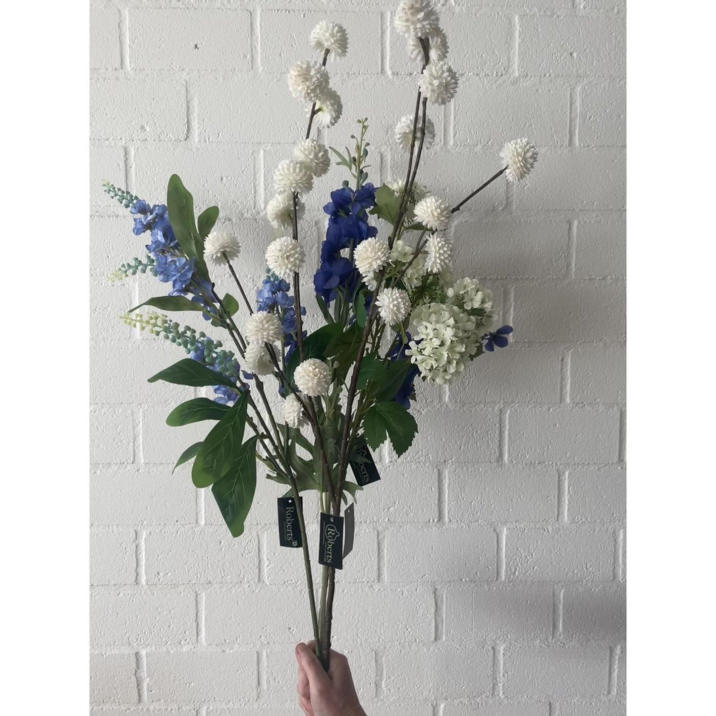Roberts collection kunstbloem delphinium spray 100cm donkerblauw