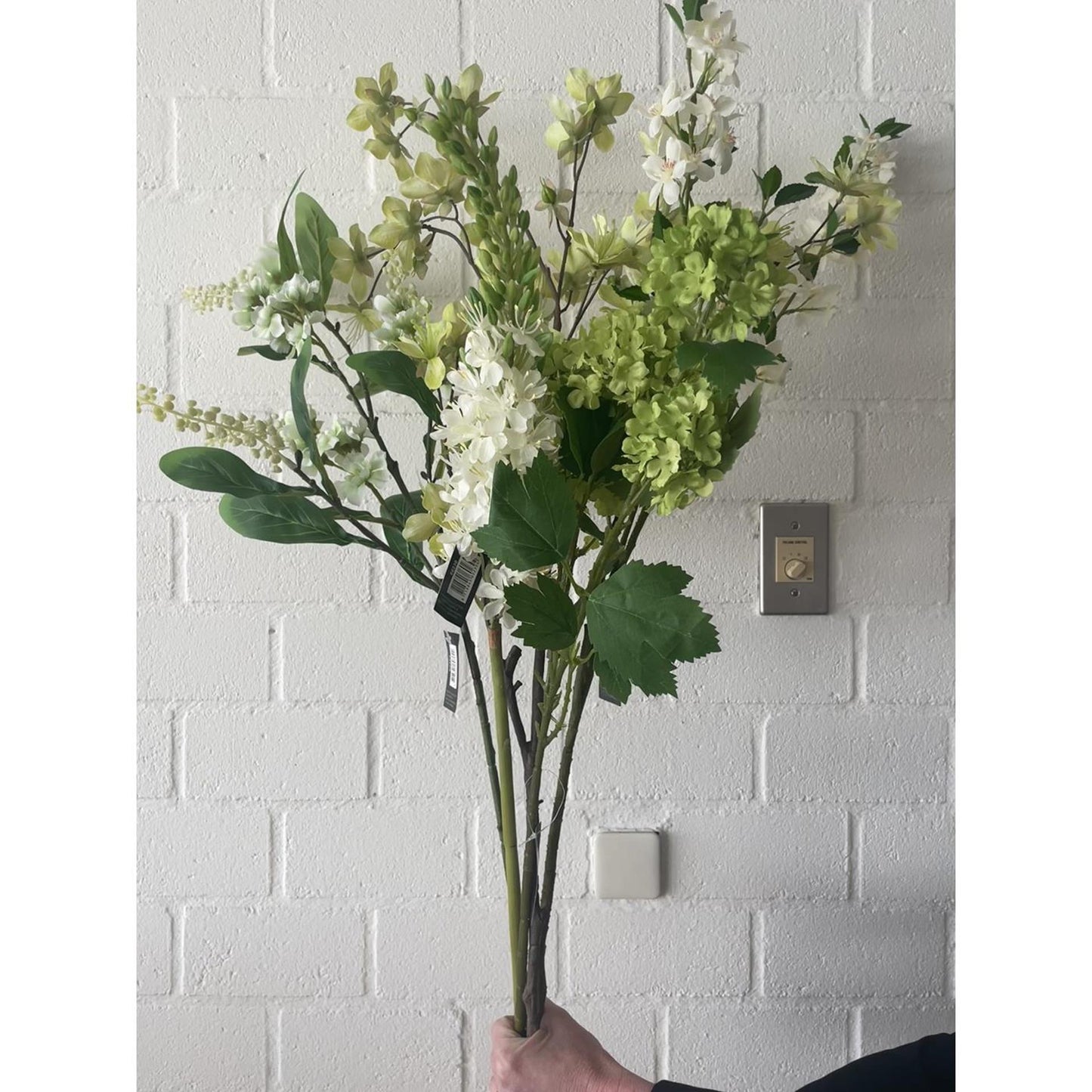 Roberts collection kunsttak lupin spray 95cm wit