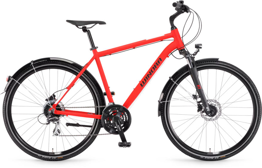 Winora domingo 24 sport 28 inch 48 cm heren 24v rood