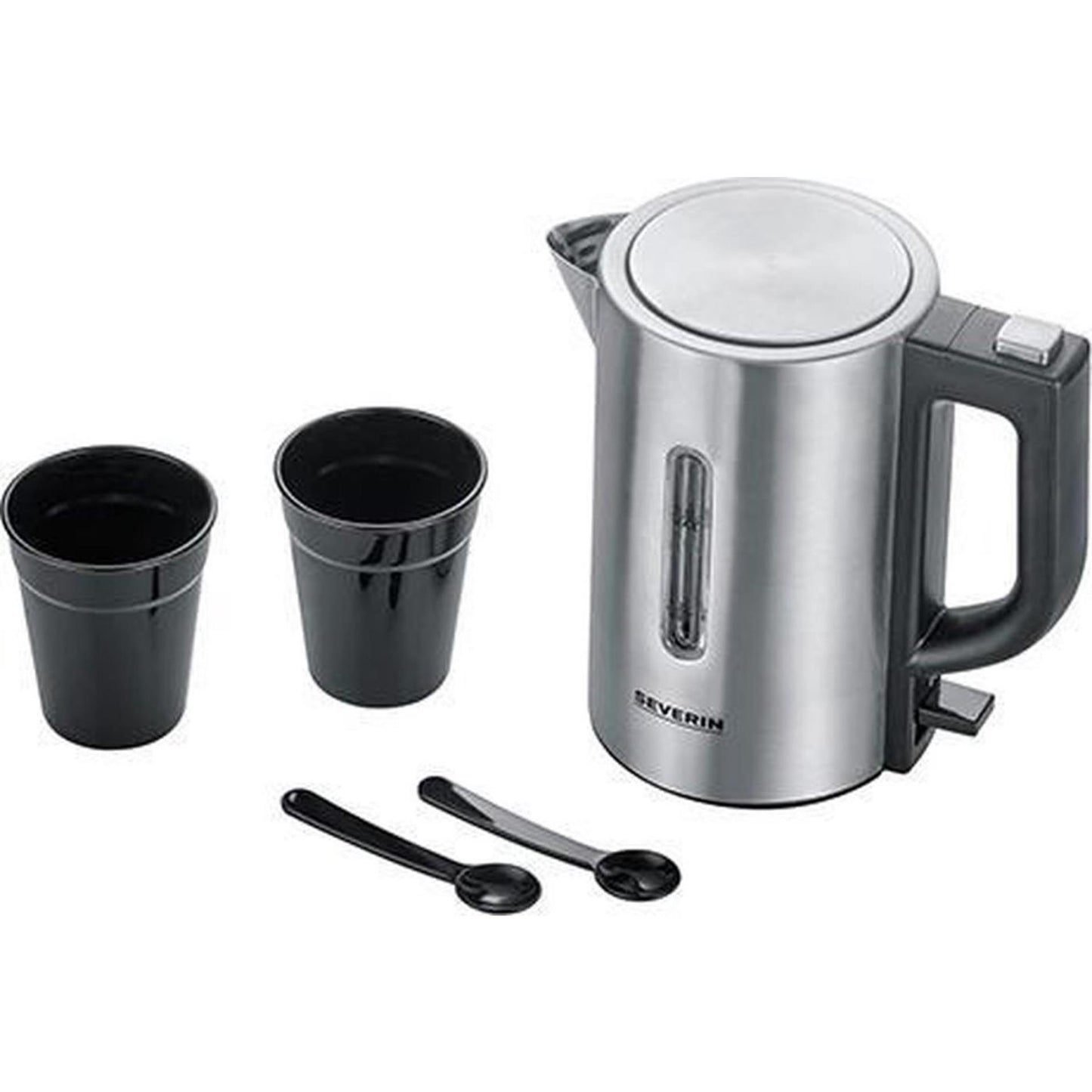 Severin wk3647 mini reiswaterkoker 0.5l 1100w rvs zwart