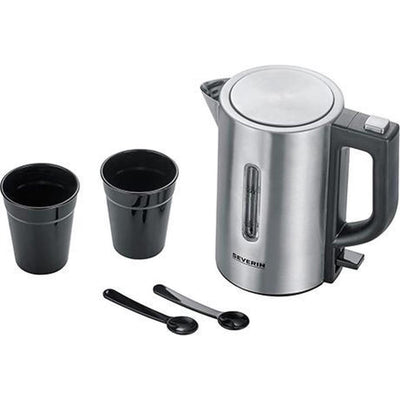 Severin wk3647 mini reiswaterkoker 0.5l 1100w rvs zwart