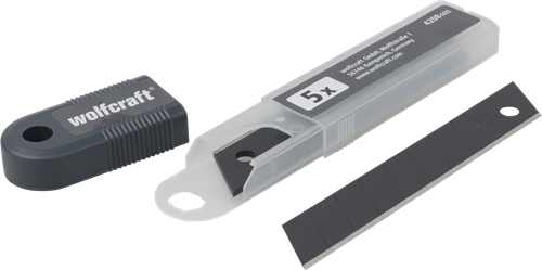 Wolfcraft abbrechklingen | 18mm | pro-sharp zwart | 5 stuks - 4208000