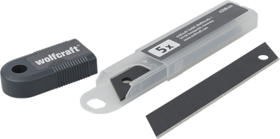 Wolfcraft abbrechklingen | 18mm | pro-sharp zwart | 5 stuks - 4208000
