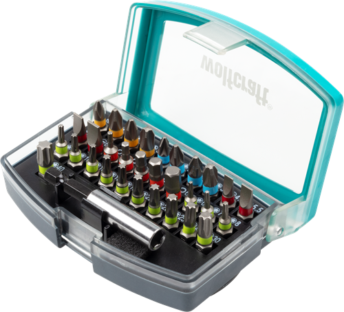 Wolfcraft bit-box | sleuf kruiskop | ph pz | torx® | inbus | 32-delig | 1 set - 2975000