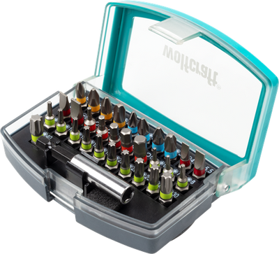 Wolfcraft bit-box | sleuf kruiskop | ph pz | torx® | inbus | 32-delig | 1 set - 2975000