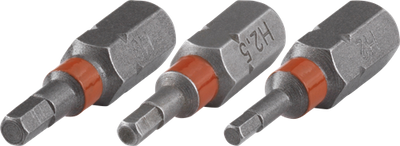 Wolfcraft bits solid | binnenzeskant 2.0, 2.5, 3.0 | 3-delig - 1339000