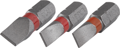 Wolfcraft bits solid | sleuf 0.8x5.5, 1.0x5.5, 1.2x6.5 | 3-delig - 1338000