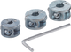 Wolfcraft dieptestops | voor boren | ø6, 8, 10mm | 3 stuks - 2755000