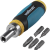 Wolfcraft mini-handschroevendraaier | ratelfunctie | set 6-delig | incl. 5 bits - 1237000