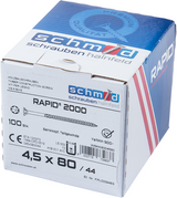 Schmid schrauben rapid2000 tx-schroef 4,5x80 100 vz - wskk8004580 - afbeelding 2