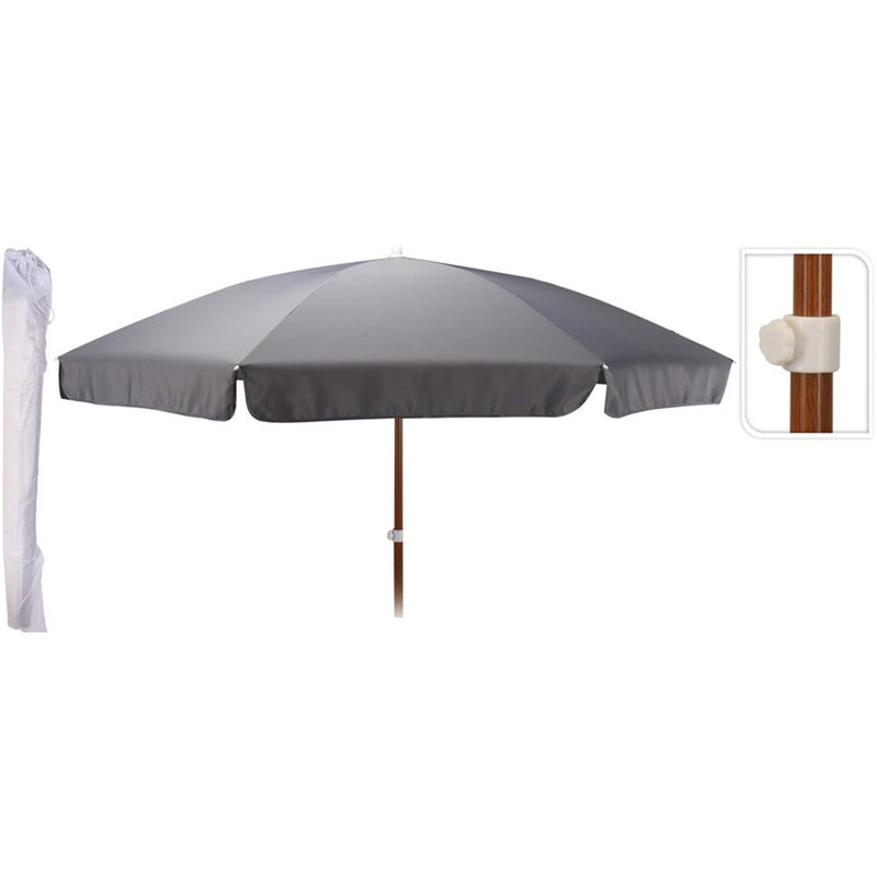 Pro garden tuinparasol 220cm donkergrijs