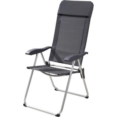 Campingstoel grijs 69x58x111cm