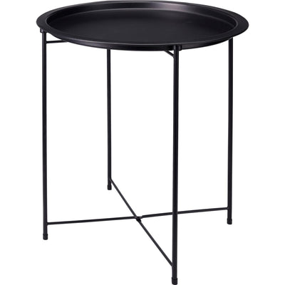 Home styling bijzettafel zwart ã¸47xh50cm