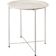 Home styling bijzettafel beige ã¸47xh50cm