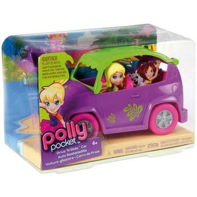 polly pocket duik en glij auto met figuurtje