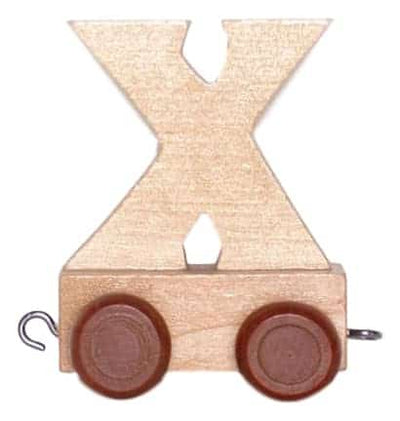 houten letter x met wieltjes 6 cm hoog