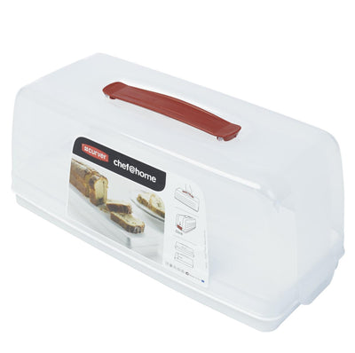 Curver chef@home cakedoos - rechthoekig - cake bewaardoos - 7l - wit transparant