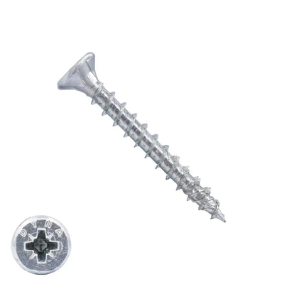 Dynaplus unischroef spaanplaatschroef vz (verzinkt) pk (platkop) pz2 4.0x40 | 500 stuks - 0280.01.25603