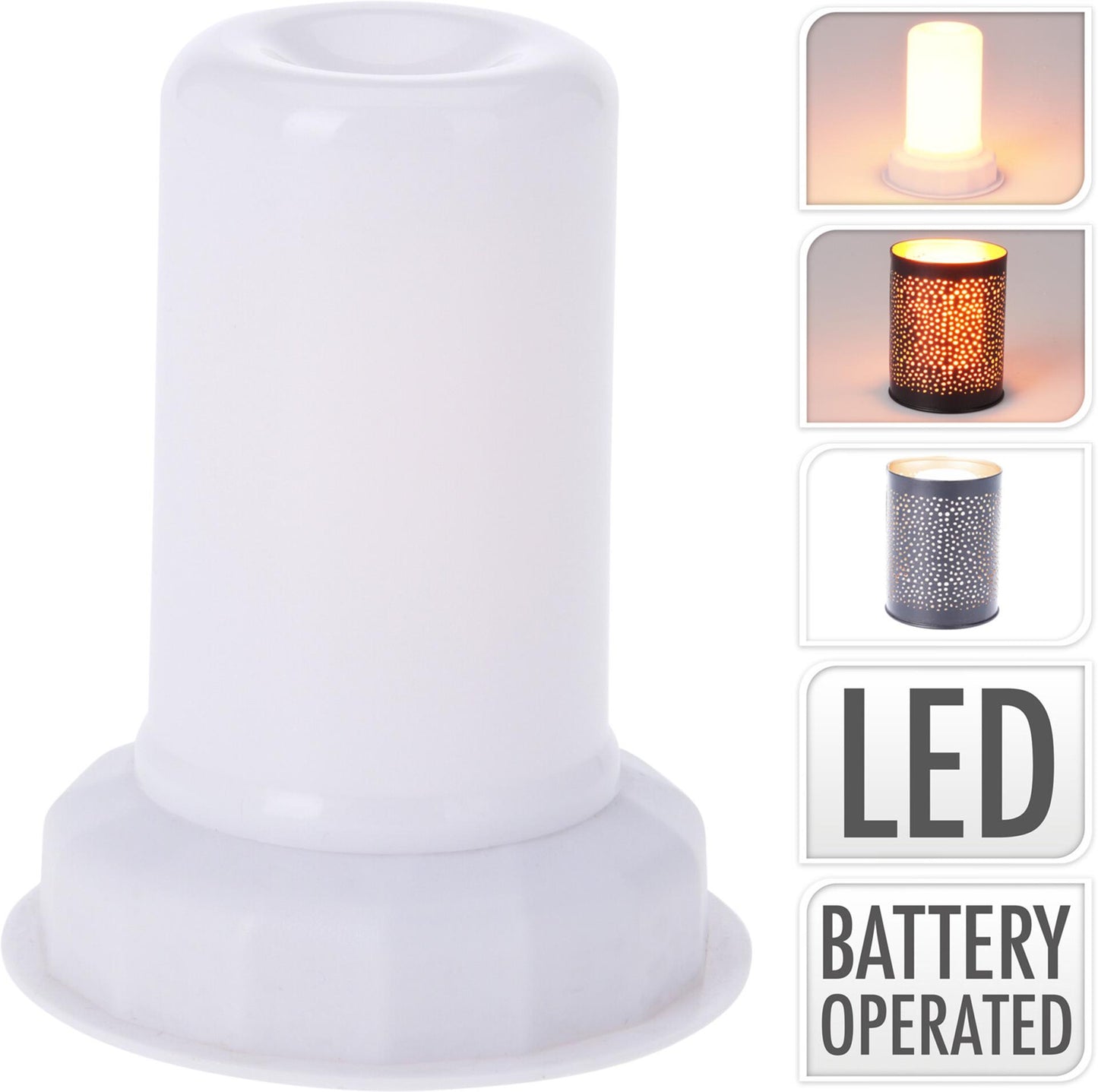 Home styling led lamp vlam effect met timer ø8xh9cm