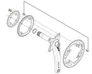 Shimano kettingbladboutset M8X8.5 B FC-M7000 (4st) - afbeelding 2