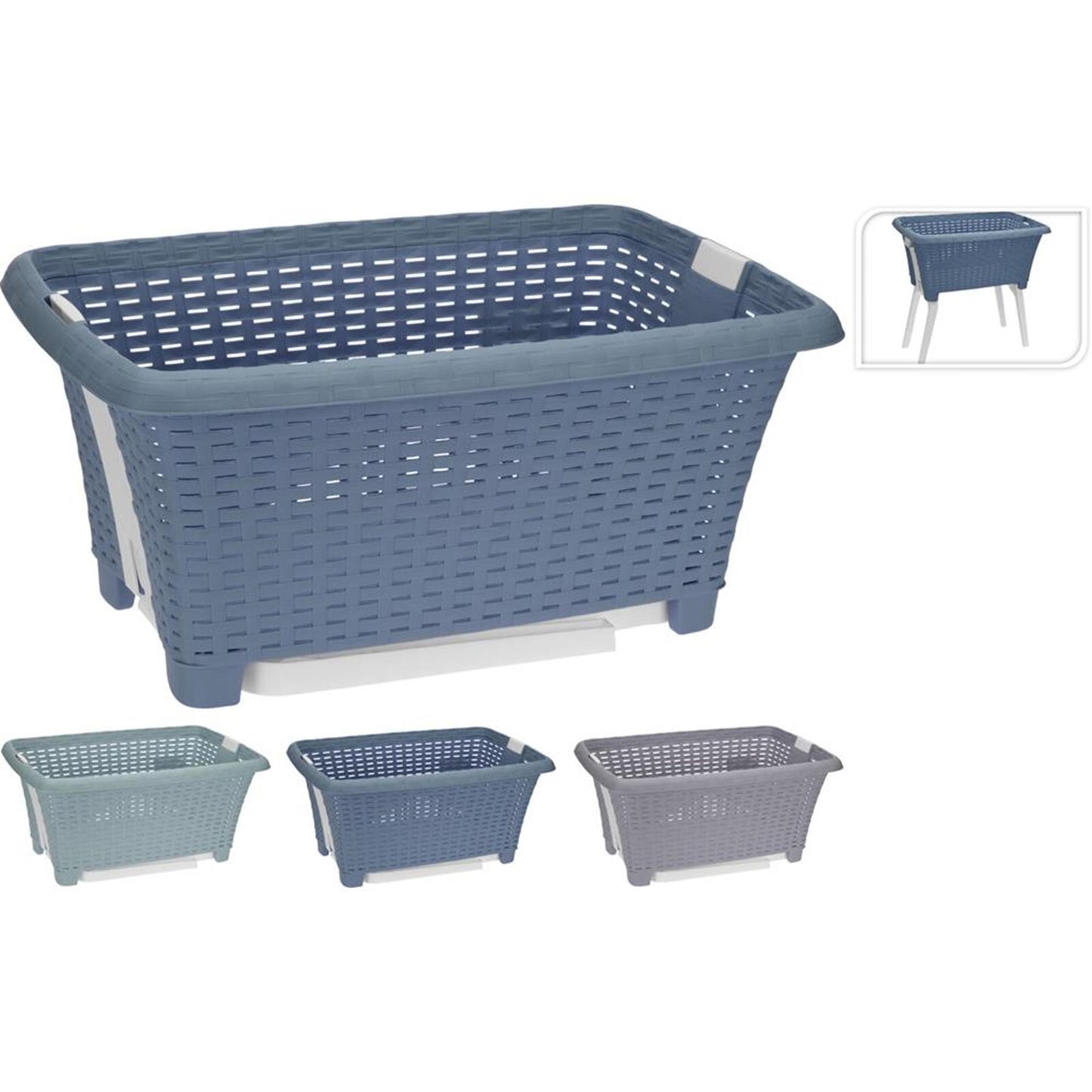 Storage solutions wasmand met inklapbare poten 60x40cm