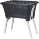 Excellent houseware wasmand met poten 60x40x60cm antraciet