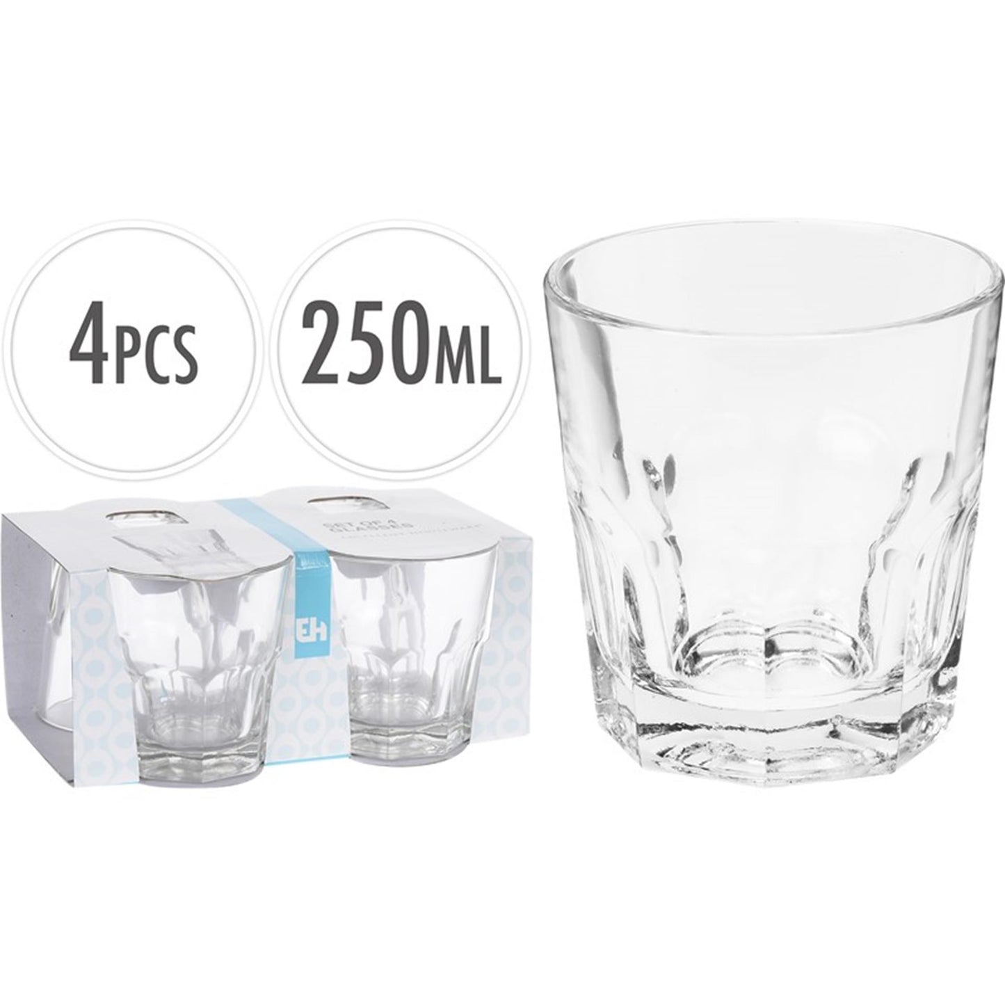 Excellent houseware drinkglazenset 4-delig 250ml