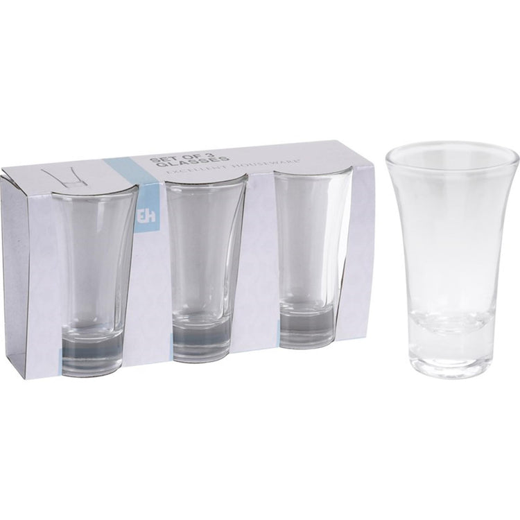 Excellent houseware borrelglazenset shotglaasjes 3-delig 80ml