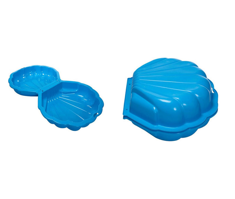 zandbak met deksel Schelp 102 x 88 x 20 cm blauw